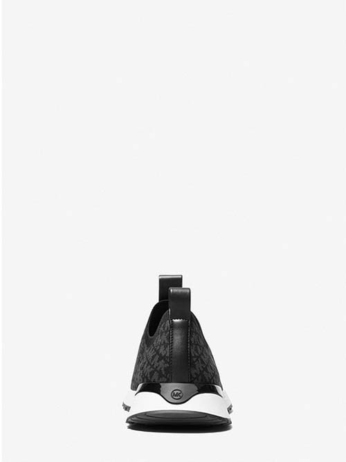 Black Grey Logo Print Miles Slip On