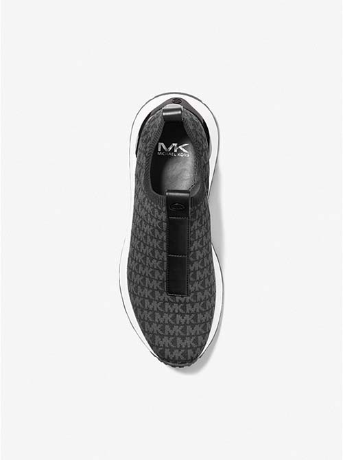 Black Grey Logo Print Miles Slip On