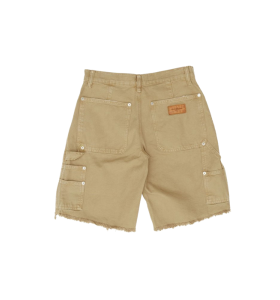 Vintage Army Green Mid Rise Carpenter Shorts W/ Zip