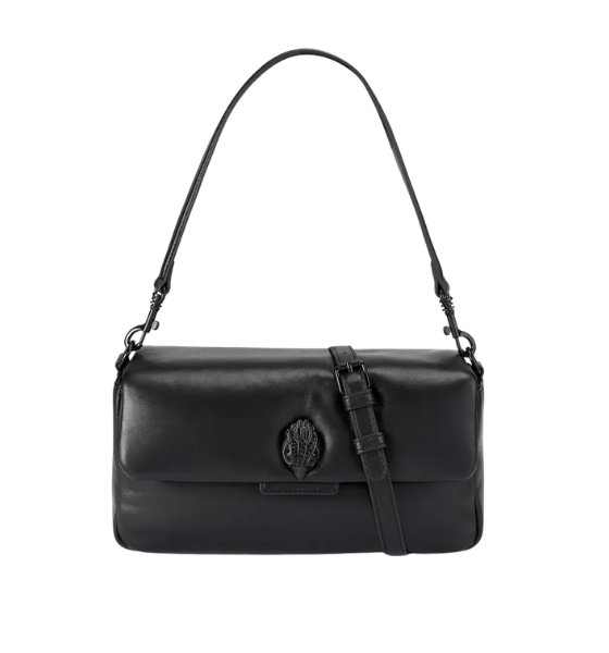 Leather Oxford Black Crossbody Bag