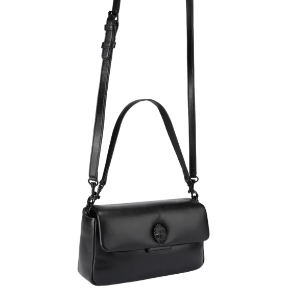 Leather Oxford Black Crossbody Bag
