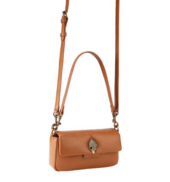 Leather Mini Oxford Tan Crossbody Bag