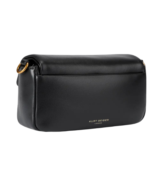 Leather Mini Oxford Black Crossbody Bag