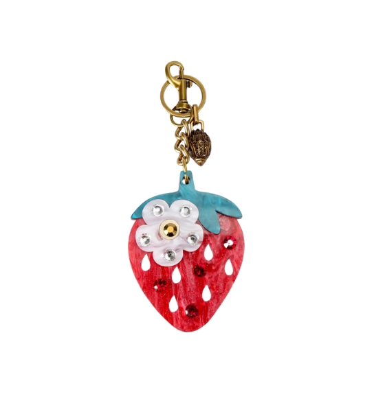 Strawberry Keyring Red Com