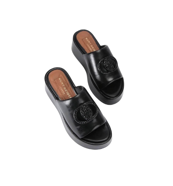 Black Chelsea Flatform Mule