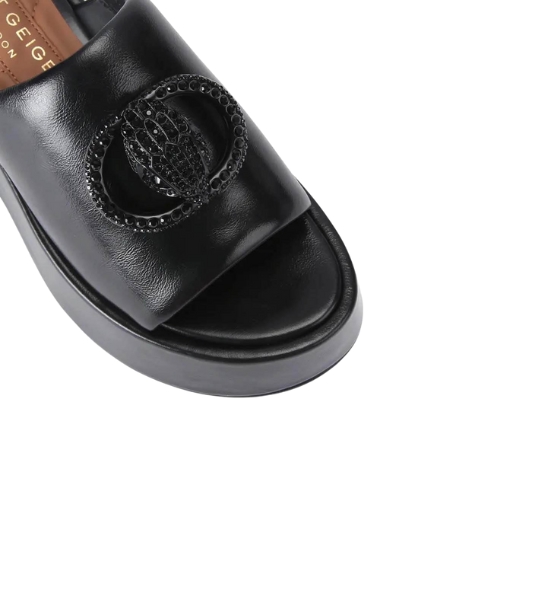 Black Chelsea Flatform Mule