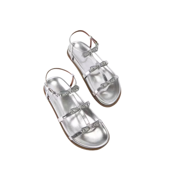Silver Pierra Micro Bow Sandal