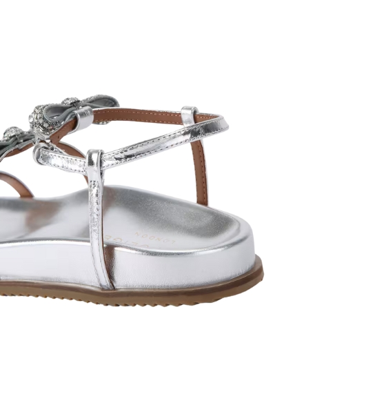 Silver Pierra Micro Bow Sandal