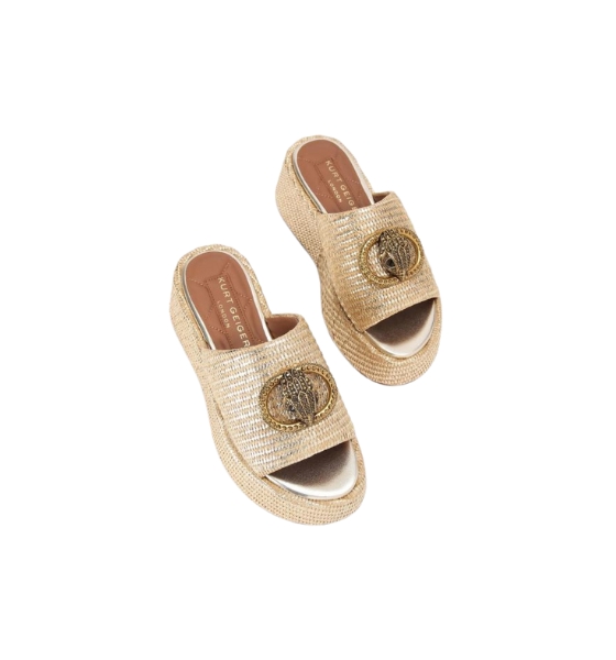 Gold Chelsea Flatform Mule