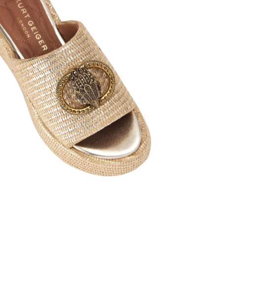 Gold Chelsea Flatform Mule