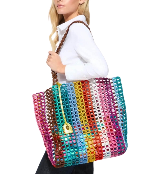 Multicolor Beaded Kensington Shopper