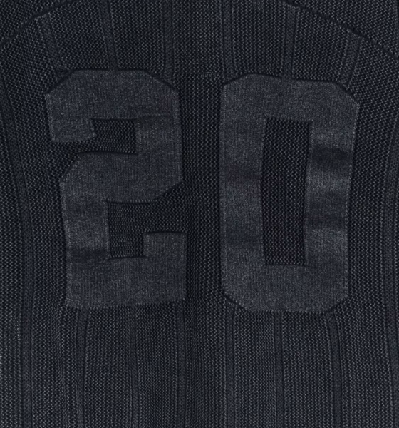 Vintage Grey Knitted Varsity Jacket