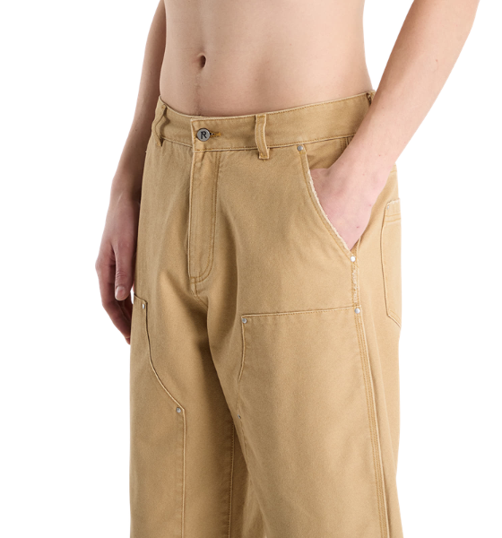 Washed Tan Worker Pants