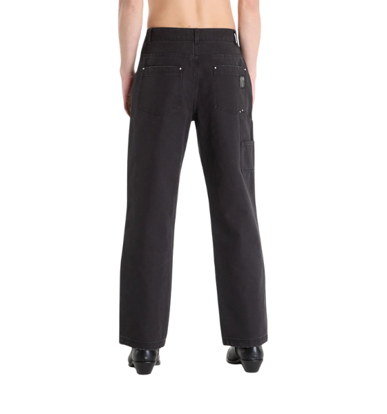 Washed Black Worker Pants