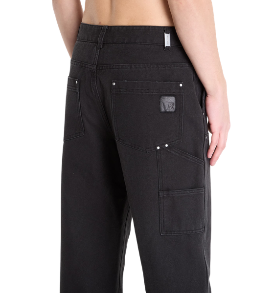 Washed Black Worker Pants