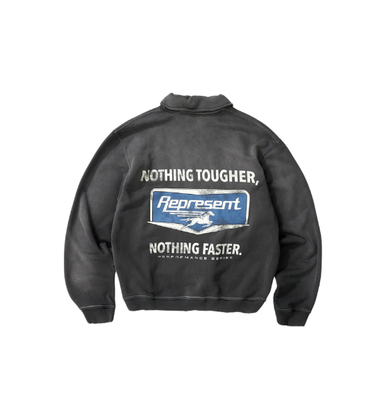Stained Black Nothing Faster Quarter Zip Sweatshirt