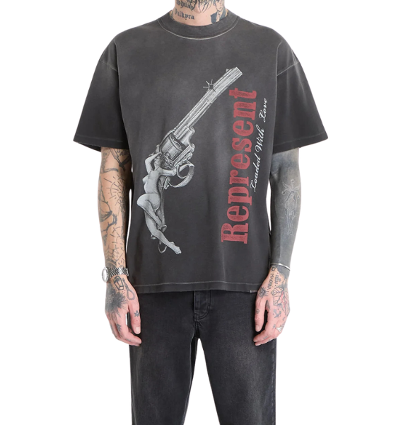 Stained Black Loaded With Love T-Shirt