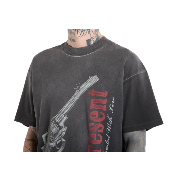 Stained Black Loaded With Love T-Shirt