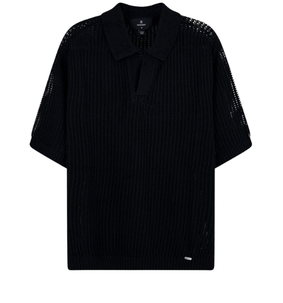 Jet Black Beverly Knit Polo