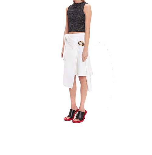 Side Drape Chain Link Skirt