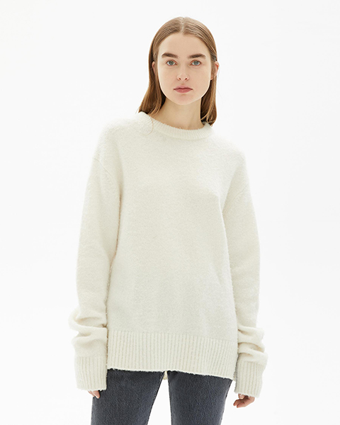 HELMUT LANG ECRU PULL-OVER (SWEATERS)