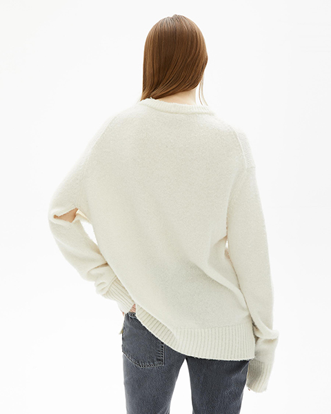 HELMUT LANG ECRU PULL-OVER (SWEATERS)