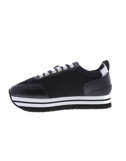 DKNY PANYA - LACE UP SNEAKER SILVER PRINT LOGO