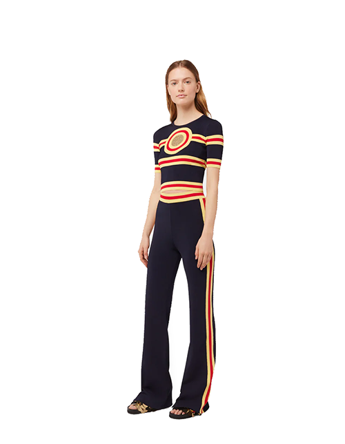 Pantalon Navy Gold Fitted Pants