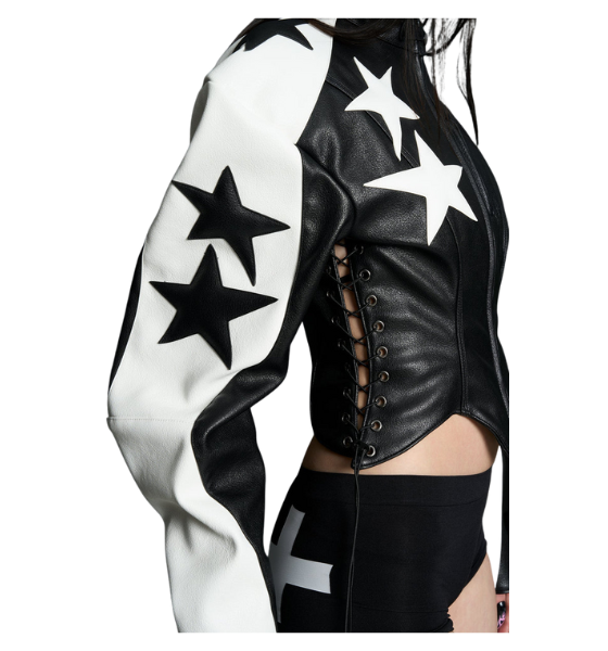 Black/White Celebrity Croset Jacket