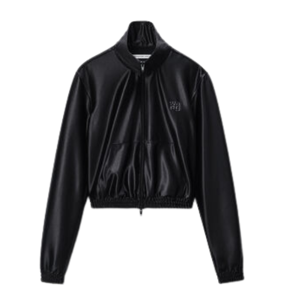 Shrunken Black Zip-Up Jacket
