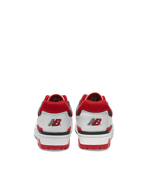 New Balance 550 Red & White Leather Sneakers