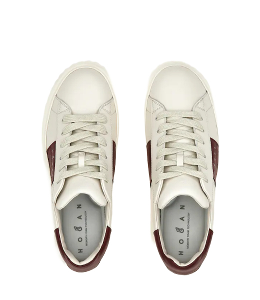 H-Stripes Allacciato Fascia Bordaux Logo Q44 Cream Sneaker