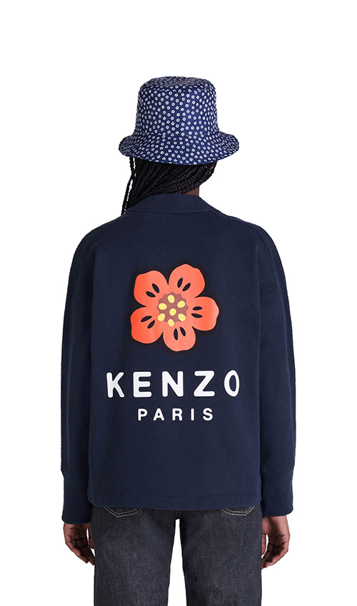 Midnight Blue Sweatshirt Cardigan