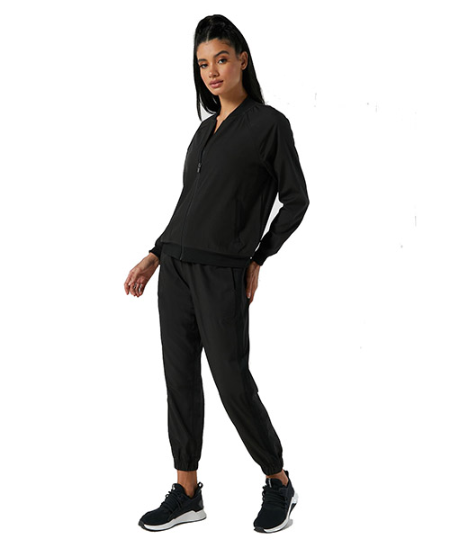 White Logo Black Pants