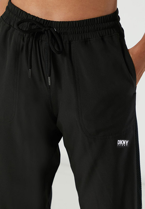 White Logo Black Pants
