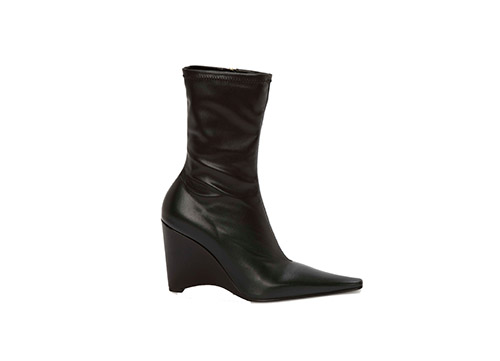 Wedge Ankle Black Boot