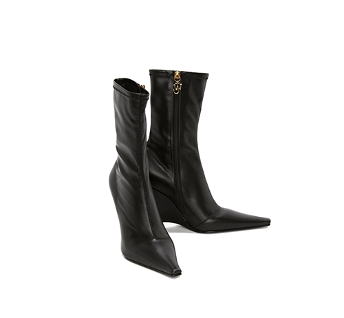 Wedge Ankle Black Boot