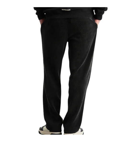 Washed Black Ribbed Hybrid Pants