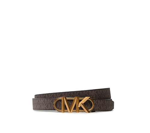 31MM Gold Logo Reversible Brown Black Stadium Belt