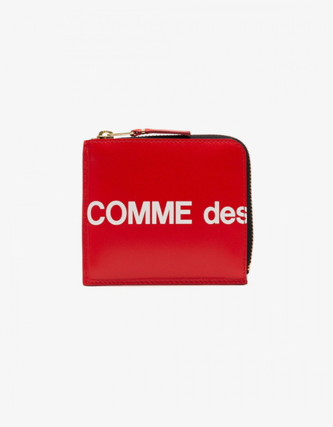 Huge Logo Red Leather Wallet
