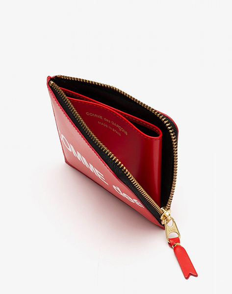 Huge Logo Red Leather Wallet