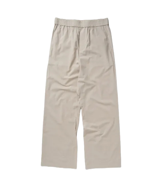 Wide Elasticated  Waist Beige Trousers