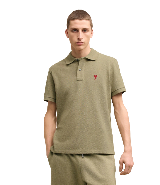 Red Ami De Coeur Sage Pique Polo Shirt