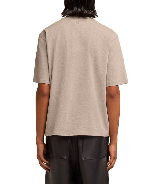 Red Ami De Coeur Beige Cotton T Shirt