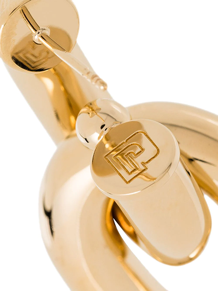 Gold XL Link Double Hoop Earrings