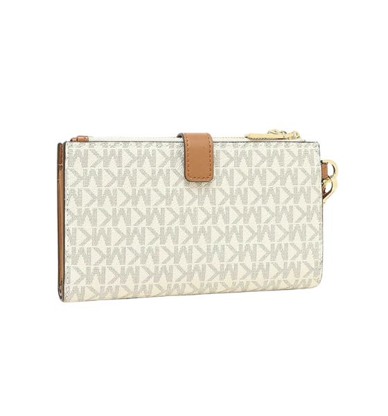 Jet Set Vanilla DBLZP Wristlet Wallet