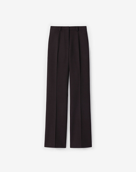 KENZO DARK BROWN SLIM FLAPE PANTS
