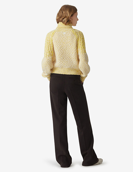 KENZO DARK BROWN SLIM FLAPE PANTS