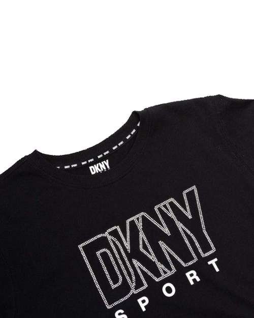 Logo Strass Black T-Shirt