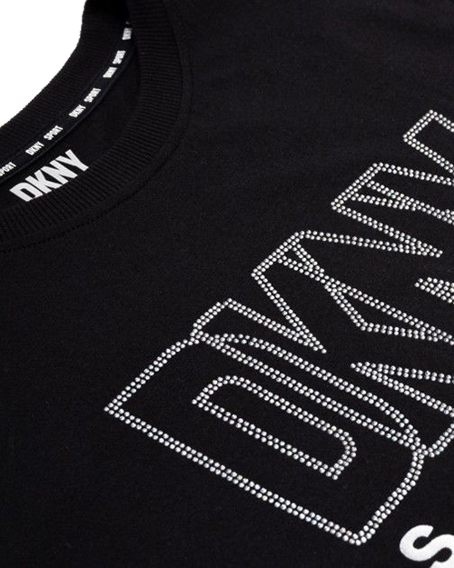 Logo Strass Black T-Shirt